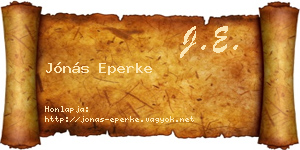 Jónás Eperke névjegykártya